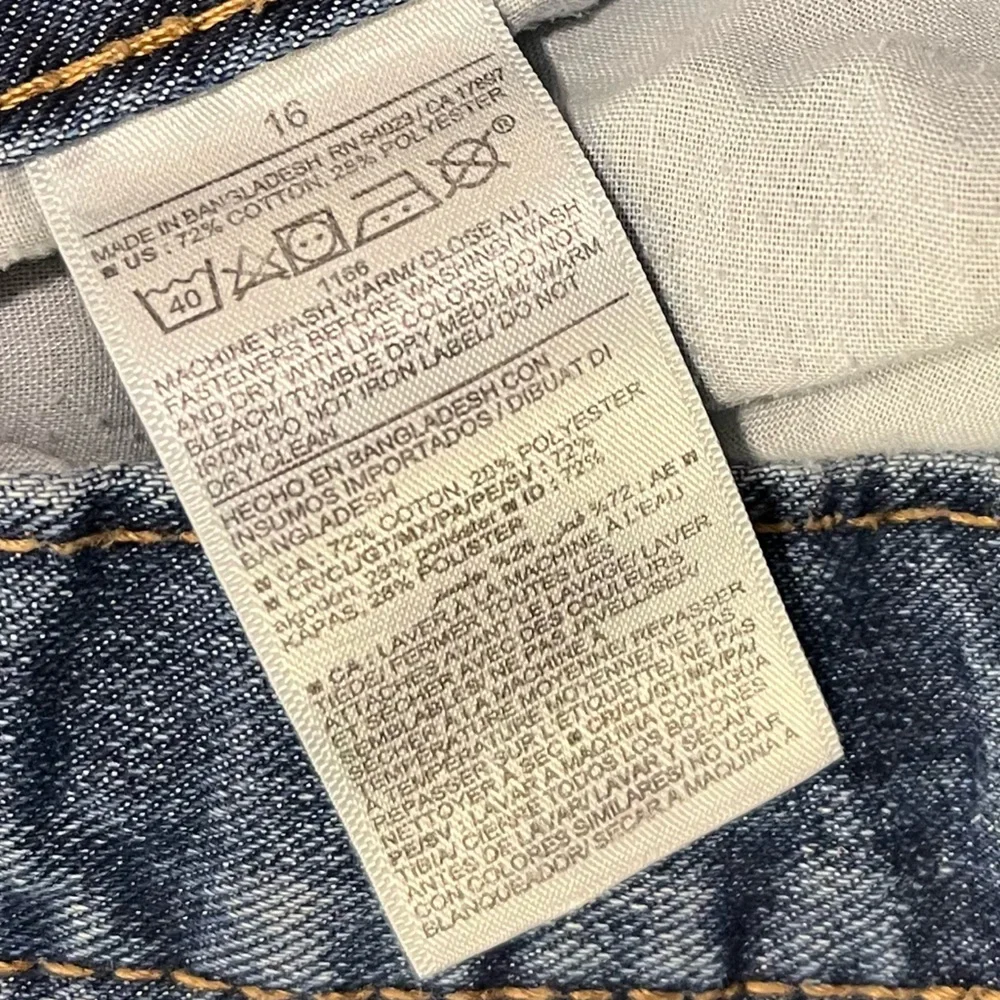 Two Pairs Boys Old Navy Dark Wash Straight Adjustable Waist Jeans Size 16 VGUC